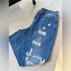 SHEIN distressed jeans